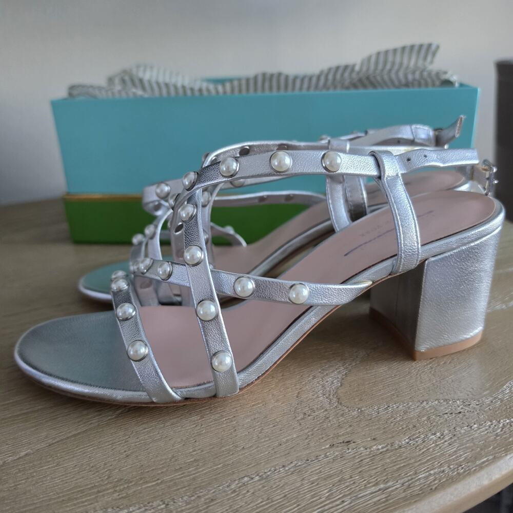 Kate Spade New York Womens Wynne Strappy Sandals Silver Metallic Size 7.5 - Picture 2 of 9